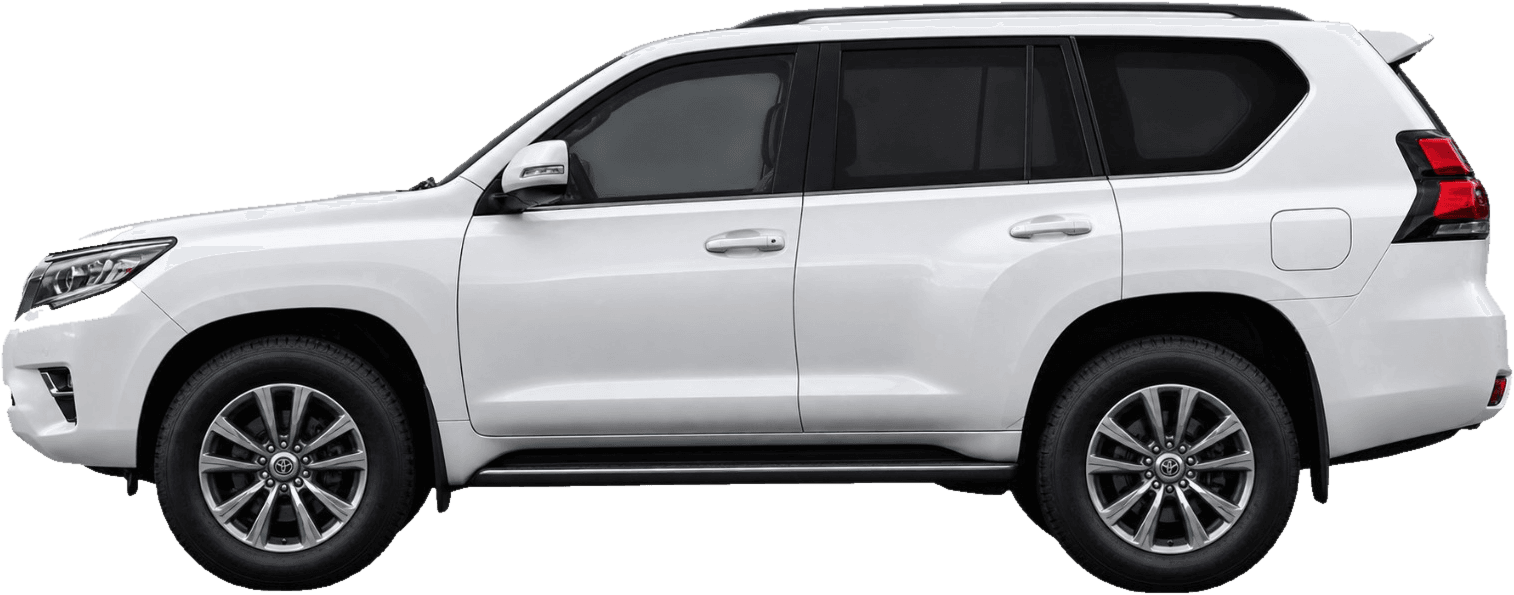 White Prado SUV